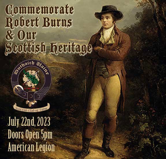 commemorate robert burns event on july 22, 2023 at the american legion post 308 in tulsa