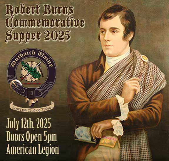 commemorate robert burns event on july 12, 2025 at the american legion mohawk post 308 in tulsa