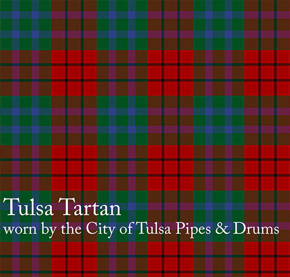 Official Tartan of the City of Tulsa, as worn by the City of Tulsa Pipes & Drums